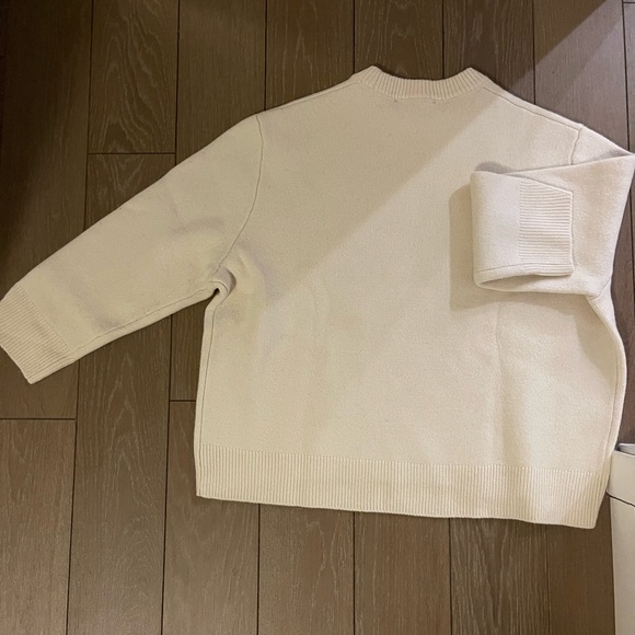 Zara Merino Wool Sweater, S-M, Color: Ecru - Picture 11 of 16